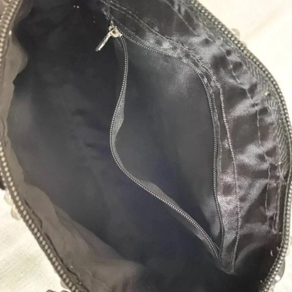 Vintage Y2K Black & Clear Beaded Purse - Picture 7 of 10